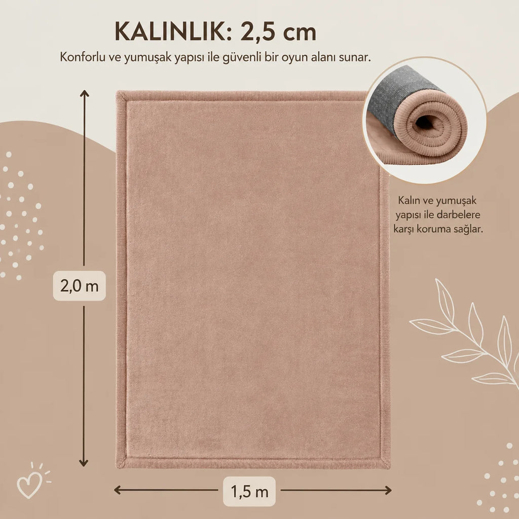 Hakuna Matte Çocuk Oyun Halısı / Matı - 200 x 150 x 2.5 cm - MOCHA