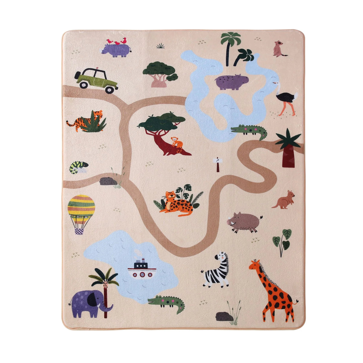 Hakuna Matte Cloud-Soft Çocuk Oyun Matı / Halısı - 160 x 120 x 1.5 cm- SAFARİ