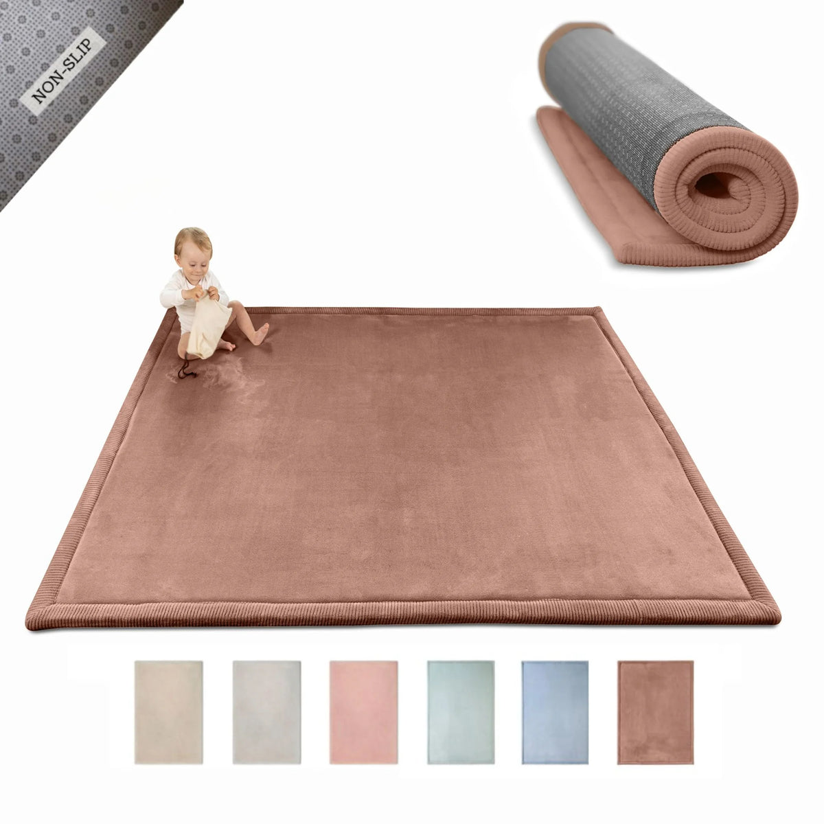 Hakuna Matte Çocuk Oyun Halısı / Matı - 200 x 150 x 2.5 cm - MOCHA