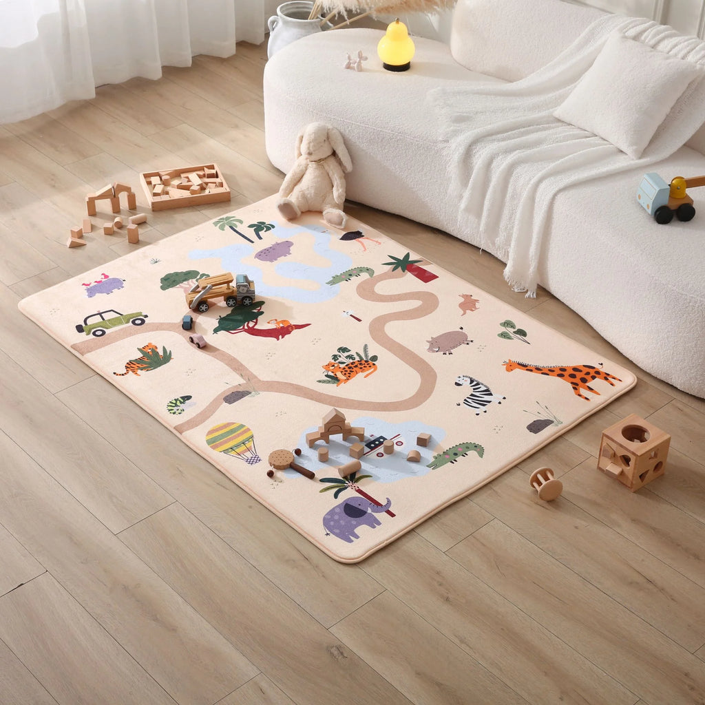 Hakuna Matte Cloud-Soft Çocuk Oyun Matı / Halısı - 160 x 120 x 1.5 cm- SAFARİ