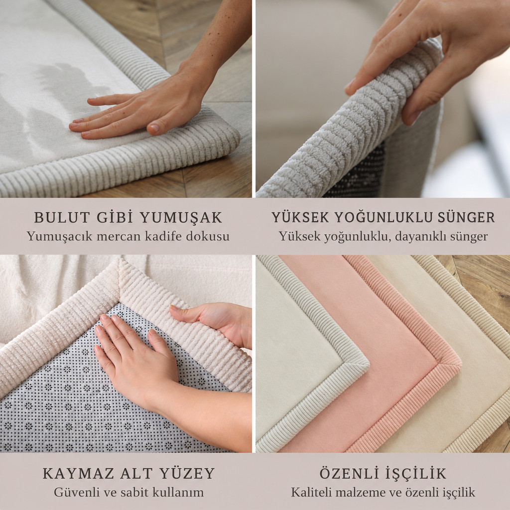 Hakuna Matte Cloud Soft Çocuk Oyun Halısı / Matı - 200 x 150 x 2.5 cm - GREY